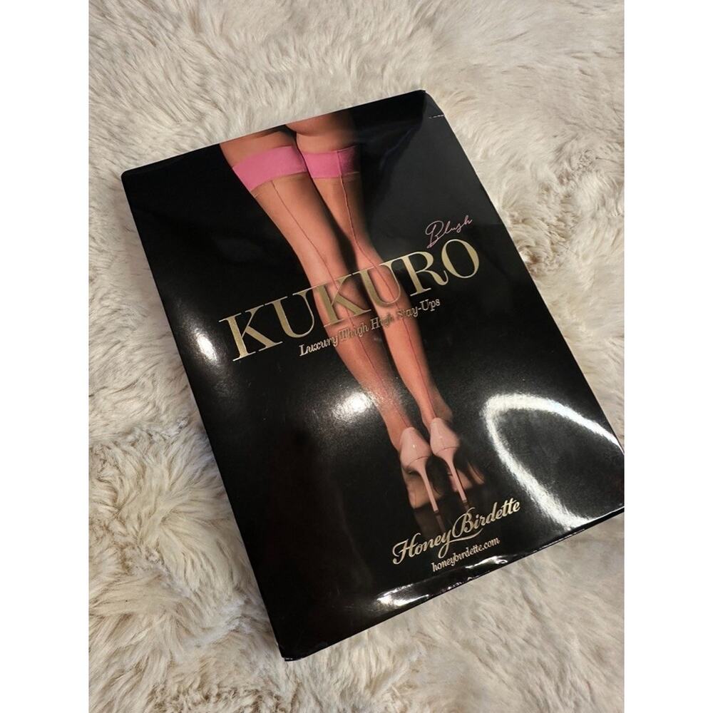 RARE Honey Birdette Stockings KUKURO🩷 Pink Stocking Stay-Ups Large